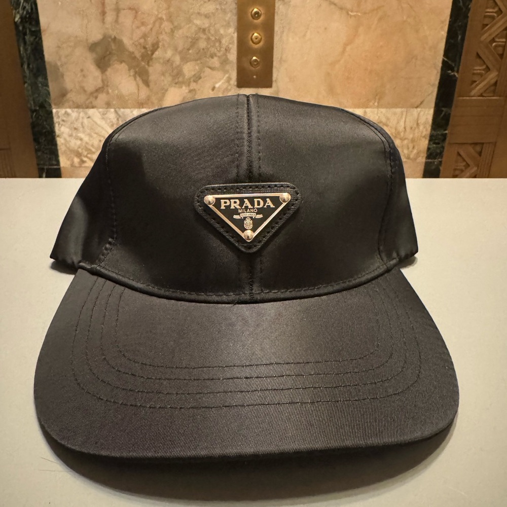 Prada Black Adjustable Cap